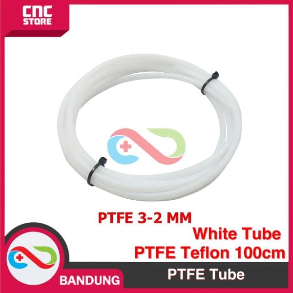 WHITE PTFE Teflon Tube 100cm ID 2mm OD 3mm for 1.75mm Filament