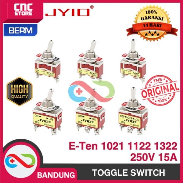 Toggle Switch On Off ON SAKLAR  E-Ten 1021 1122 1322 250V 15A -E-TEN 1122