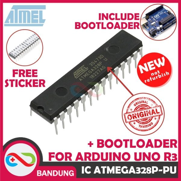 ATMEGA328P-PU ATMEGA328 MCU AVR DIP-28 + BOOTLOADER ARDUINO UNO + STICKER
