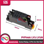 SOKET RELAY 8 PIN - PTF08A Socket Relay Soket RELAY 8pin 8 PIN (RELAY 8 KAKI LY2 dan LY2N) FOR DIN rail. - Image 2