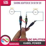 Kabel Power Jack DC Splitter 2 channel Sharing Adaptor 5v 6v 9v 12v - Image 3