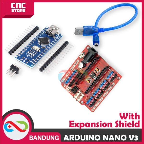 ARDUINO NANO V3 ATMEGA328P CH340G 5V 16MHZ WITH EXPANSION SHIELD