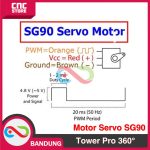 TOWERPRO MOTOR SERVO SG90 SG-90 9G 360 DERAJAT - Image 5