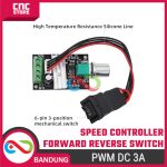 PWM DC Kontrol Kecepatan Motor DC 6V 12V 24V 3A – PWM + Switch Bolak-Balik - Image 3