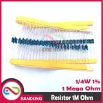 10X RESISTOR 1 M MEGA OHM 1/4W METAL FILM