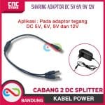 Kabel Power Jack DC Splitter 2 channel Sharing Adaptor 5v 6v 9v 12v - Image 2