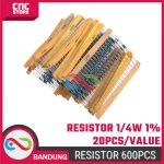 Paket 600PCS Resistor 1/4W 1 Metal Film – 30 Nilai Resistor per 20PCS untuk Proyek Elektronik - Image 3