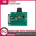 SCR 220V 4000W Dimmer Motor Speed Controller AC + Fuse + Potensiometer - Image 4