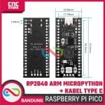 Raspberry Pi Pico RP2040 ARM Microcontroller Board dengan MicroPython & Kabel Type-C - Image 3