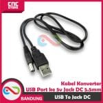 KABEL KONVERTER USB PORT KE 5V JACK DC 5.5MM ADAPTER CONVERTER COLOKAN - Image 2