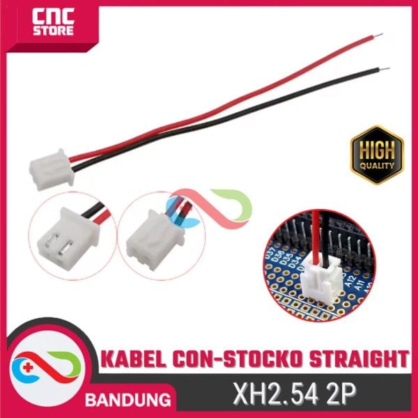 Connector XH2.54 2P Pin Female 10CM Kabel JST 2.54mm Socket Con Stocko