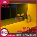 Lampu LED Strip SMD 3528 Kuning DC 5V – Single Colour IP33 (Indoor Only) per 5cm - Image 3