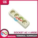 TERMINAL KUNINGAN STOP KONTAK 4 LUBANG SOCKET AC 4 ARDE - Image 4
