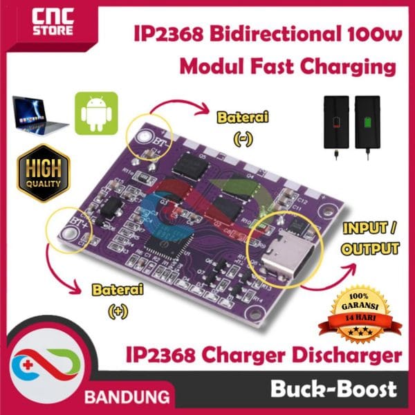 IP2368 Bidirectional 100w Modul Pengisian Cepat Buck-Boost