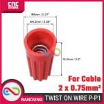TWIST ON WIRE CONNECTOR SAMBUNGAN KABEL PUTAR SCREW LASDOP TERMINAL P - P1 - Image 2