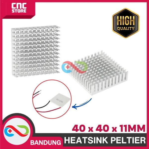 HEATSINK PELTIER 40X40X11mm TANPA PAD ALUMINIUM HEAT SINK PENDINGIN