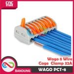 WAGO 8 WIRE TERMINAL BLOCK LEVER CAGE CLAMP PCT-8