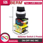 Selector Switch 2 Posisi 22mm  LA38-11X21 ON-OFF 1NO 1NC SAKLAR PUTAR PANEL POWER SWITCH - Image 3