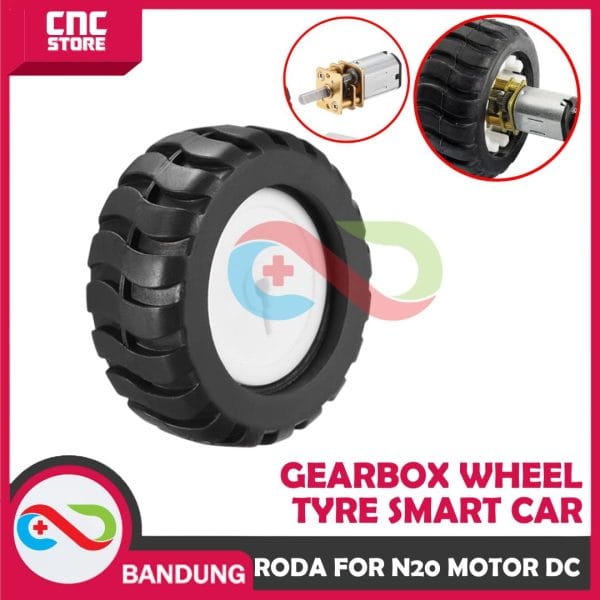 RODA BAN N20 MOTOR DC GEARBOX WHEEL TYRE SMART CAR ARDUINO RASPBERRY