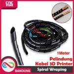 KABEL SPIRAL WRAPING PELINDUNG KABEL 8MM 3D PRINTER CNC PER 1 METER BLACK