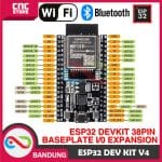 ESP32 ESP-32 DEVKITC V4 WROOM-32D WIFI BLUETOOTH DEVELOPMENT BOARD PLUS EXPANSION BASE PLATE - Image 4