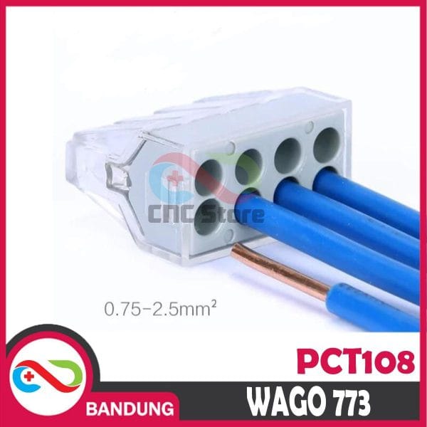 TERMINAL CUCUK 8 KABEL PCT 108 COMP WAGO 773 PUSH KONEKTOR TUSUK JOIN