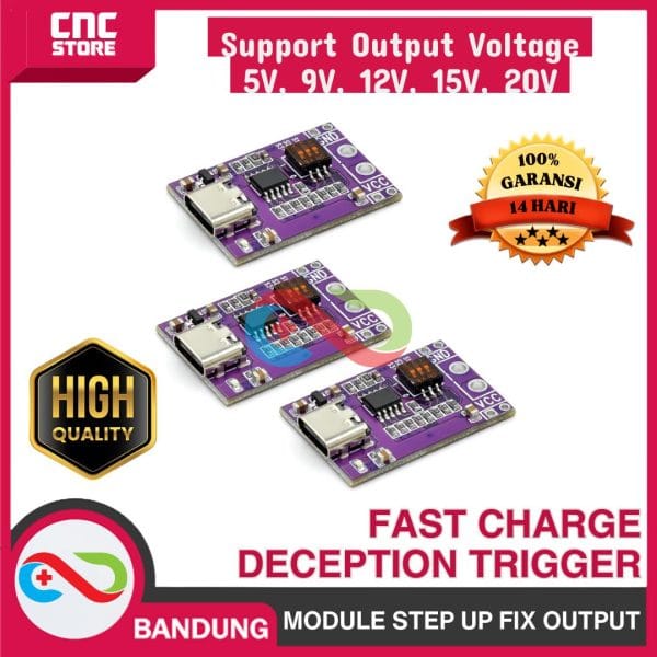 PD QC MODULE STEP UP FIX OUTPUT VOLTAGE 5V 9V 12V 15V 20V