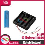 TEMPAT BATERAI 18650 HOLDER BATTERY BOX 4 SLOT 14.8V FOUR 18650 LITHIUM BATTERY - Image 3