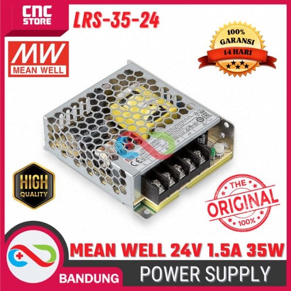Power Supply 24V 1.5A 35W Mean Well LRS-35-24 – Adaptor Switching