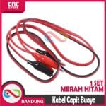 KABEL CAPIT BUAYA TO CAPIT BUAYA 1 SET MERAH HITAM 1 METER - Image 3
