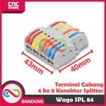 TERMINAL CABANG 4 KE 8 KABEL KONEKTOR SPLITTER 4X8 LT 633 WAGO SPL 84 WAGO - Image 4