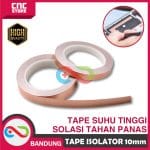 TAPE SUHU TINGGI SOLASI ISOLATOR TAHAN PANAS 10MM UNTUK KOMPONEN, KABEL 3D PRINTER MAKERBOT
