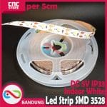 LED STRIP SMD 3528 SINGLE COLOUR DC 5V IP33 INDOOR PUTIH WHITE PER 5CM - Image 4
