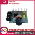 SCR 220V 4000W Dimmer Motor Speed Controller AC + Fuse + Potensiometer - Image 5