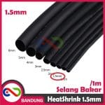 HEATSHRINK 1.5MM HEAT SHRINK SELANG SELONGSONG BAKAR PER 1 METER