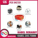 KABEL SERABUT MERAH HITAM 2*0.75MM 300V PER 1 METER - Image 3