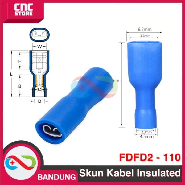 SKUN KABEL FULLY VINYL FEMALE INSULATED FDFD 2-110 Kabel 1.5-2.5MM
