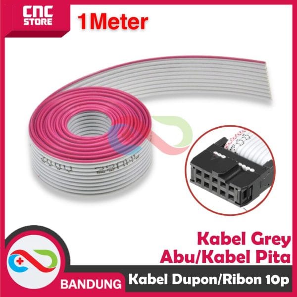 KABEL GRAY ABU 1M FLAT PITA RIBON DUPONT IDC 10P 10 PIN IDC ASP ISP