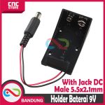 HOLDER BATERAI 9V WITH JACK DC MALE 5.5 X 2.1MM - Image 2
