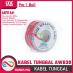 KABEL JUMPER TUNGGAL AWG30 RED MERAH FOR BREADBOARD PER SATU ROLL