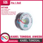 KABEL JUMPER TUNGGAL AWG30 BLACK FOR BREADBOARD PER SATU ROLL