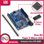 ARDUINO UNO R3 ATMEGA328P SMD CH340 ATMEGA328P MICRO USB IC PB - Gambar 5