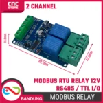 Modbus-Rtu 1/2/4-way 12V relay module switch input and output RS485/TTL communication 2 way