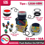 TOMBOL/ FLAT SWITCH Push Button 22mm LA38-11BN Push Self locking Flat Switch 10A