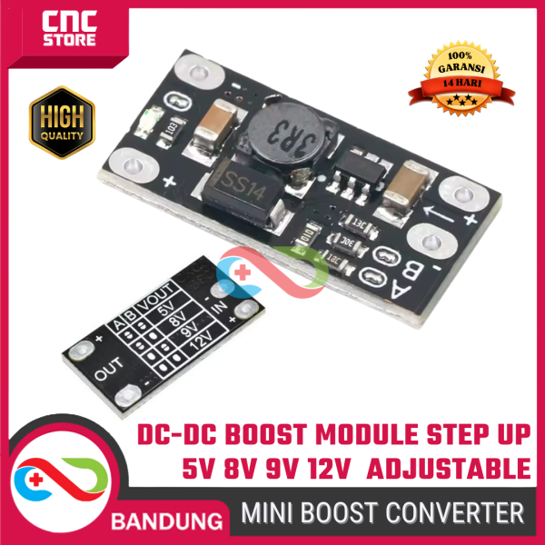 Mini Boost Converter Step Up 1.5A – DC to DC Power Supply 5V 8V 9V 12V Adjustable Module