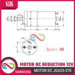 Motor DC Gearbox JGA25-370 12V – Dinamo Gear Reduction Torsi Besar untuk Robot & DIY - Image 2