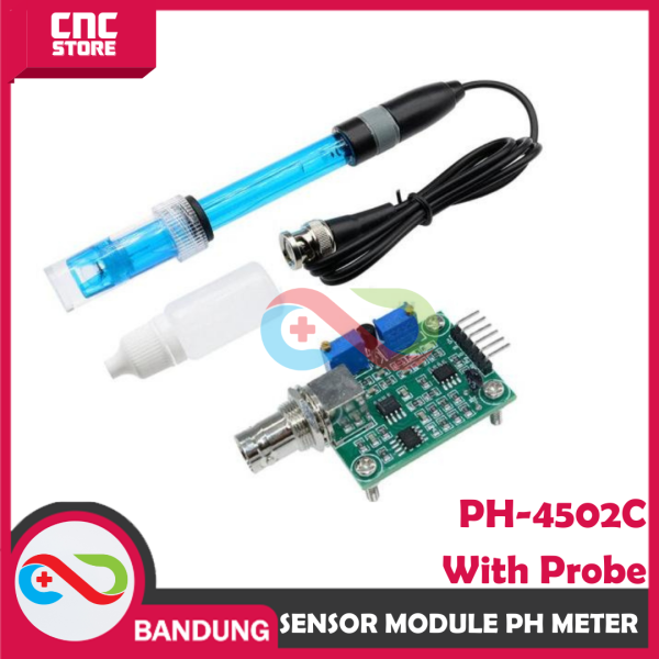 Sensor pH Meter Module PH-4502C | Probe Electrode untuk Arduino, ESP32, DIY Elektronika & Proyek pH Measurement