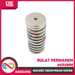 Magnet Neodymium NdFeB Bulat Lubang Permanen 30x5mm | Magnet Kuat Industri, Elektronika & Kerajinan DIY - Image 3