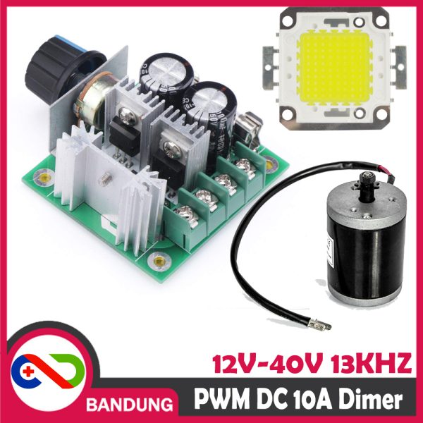 PWM DC 10A 400W 12V-40V | Speed Control Motor DC & LED Dimmer Strong Power Proyek DIY Elektronika