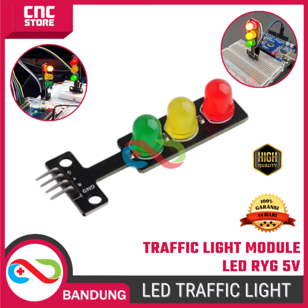 Modul LED Lampu Lalu Lintas Traffic Light 5V 8mm RYG – Kompatibel Arduino